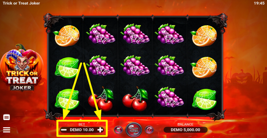 Trick Or Treat Joker Adjust Bet