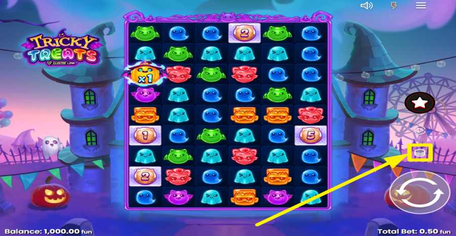 Tricky Treats Adjust Bet