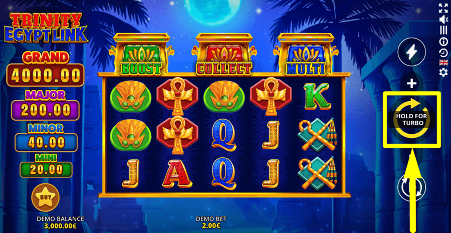 Trinity Egypt Link Spin Button