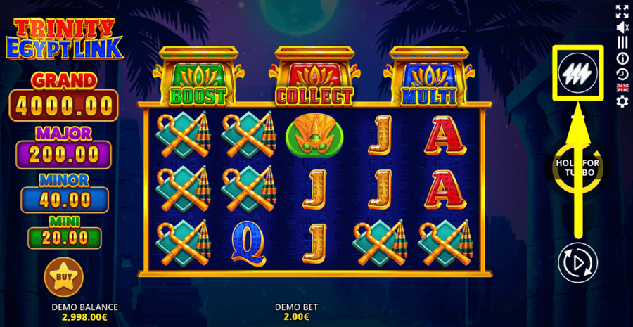 Trinity Egypt Link Turbo Feature