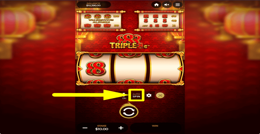 Triple 8s Autoplay Feature