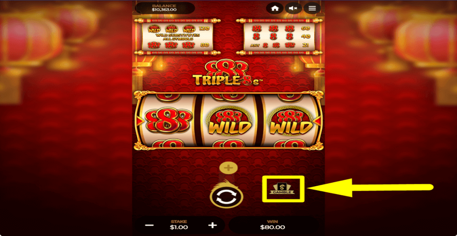 Triple 8s Gamble Feature