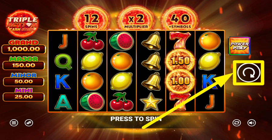 Triple Action Cash Strike Spin