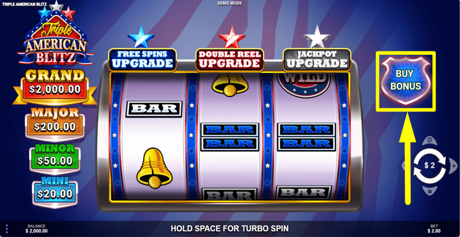 Triple American Blitz Buy Feature