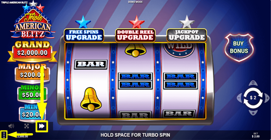 Triple American Blitz Turbo Feature