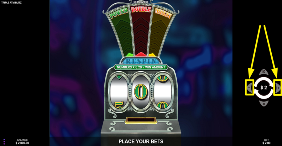 Triple Atm Blitz Adjust Bet