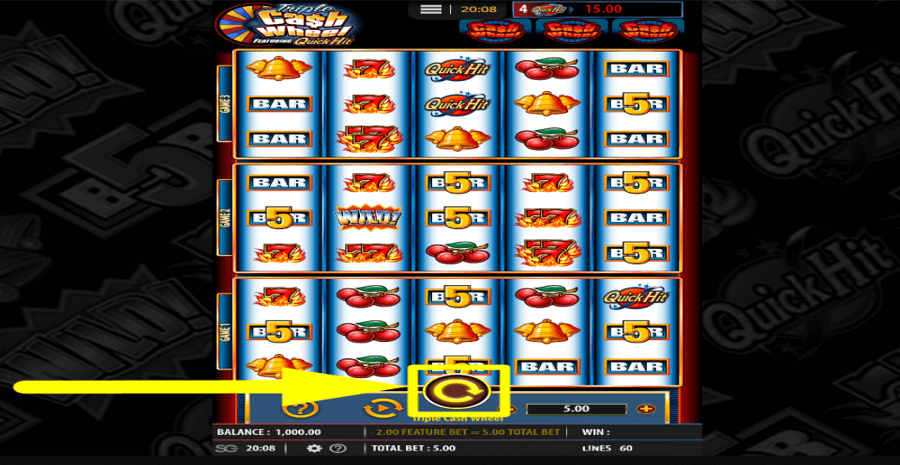 Triple Cash Wheel Spin Button