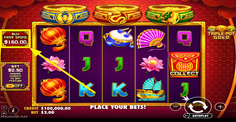 Triple Pot Gold Buy Bonus