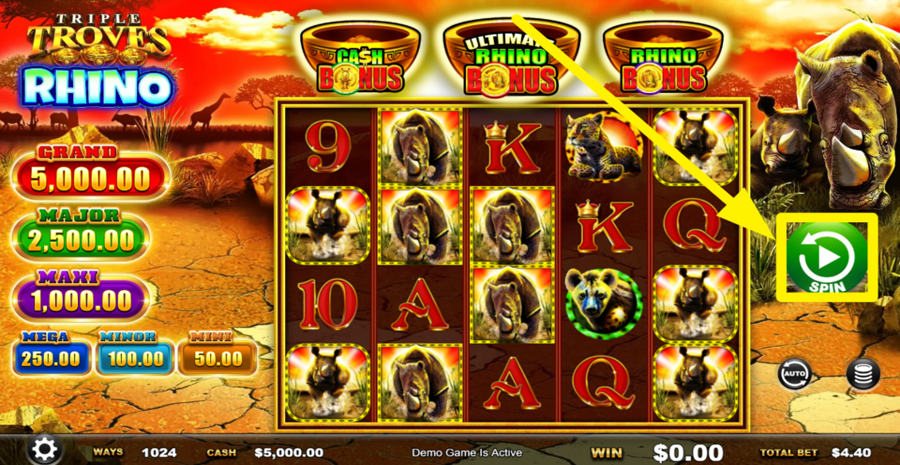 Triple Troves Rhino Spin