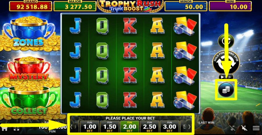 Trophy Rush Triple Boost Bet Value