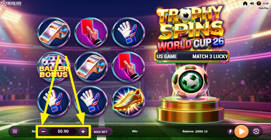 Trophy Spins World Cup 26 Adjust Bet