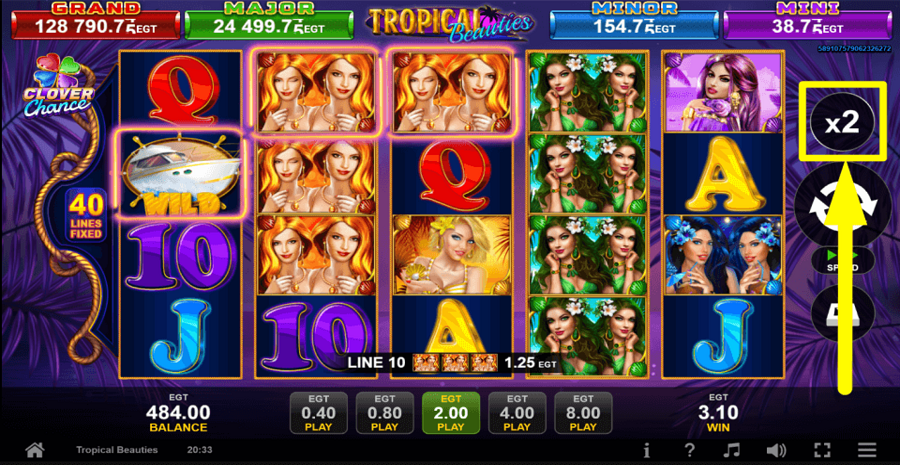 Tropical Beauties Gamble Feature