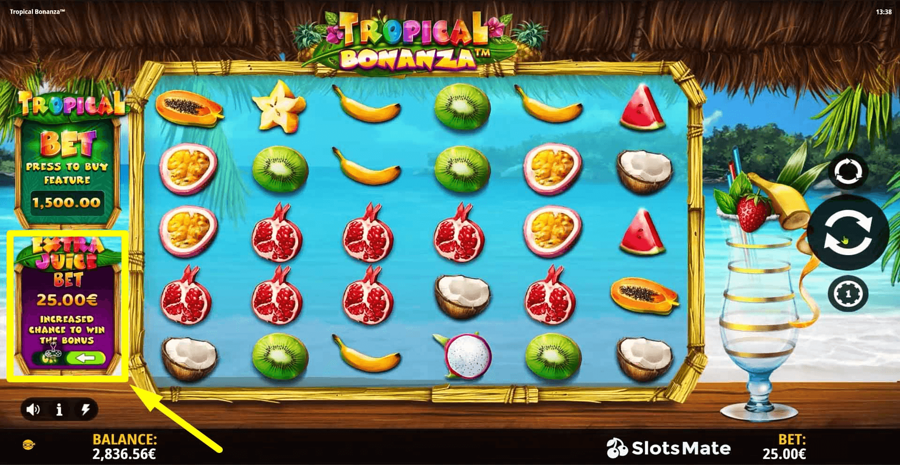 Tropical Bonanza Extra Juice Bet