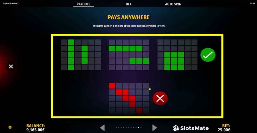 Tropical Bonanza Paylines