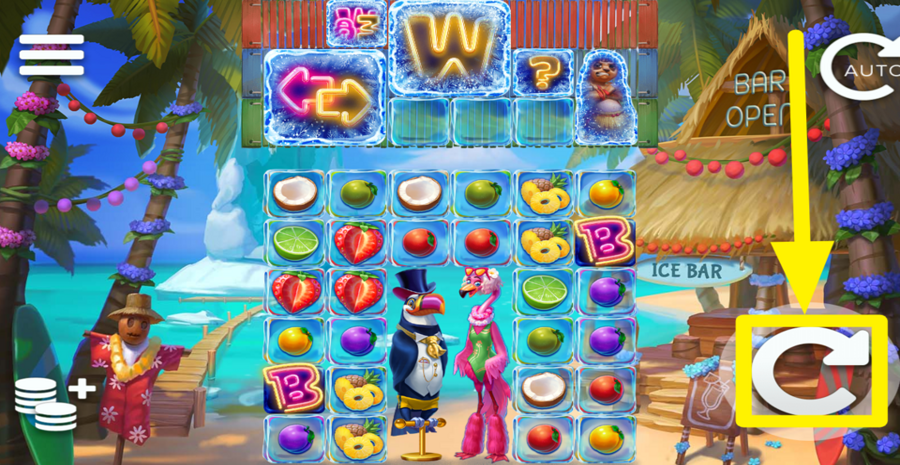 Tropicool 2 Spin Button