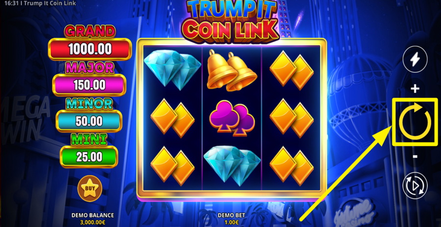 Trump It Coin Link Spin Button