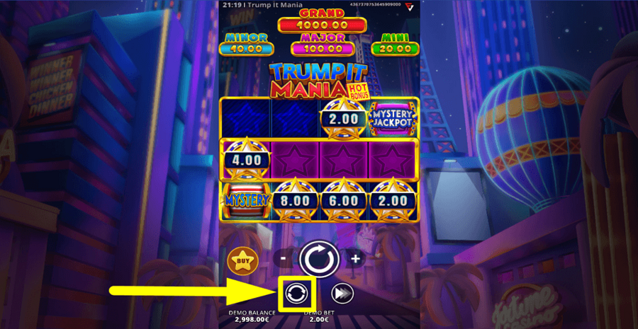 Trump It Mania Hot Bonus Autoplay Feature