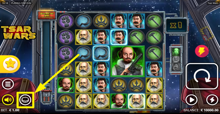 Tsar Wars Adjust Bet