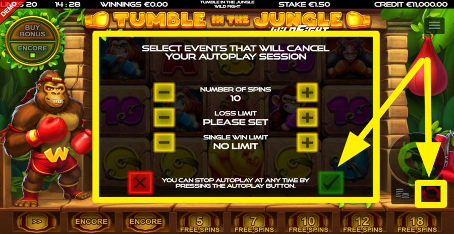 Tumble In The Jungle Wild Fight Autoplay