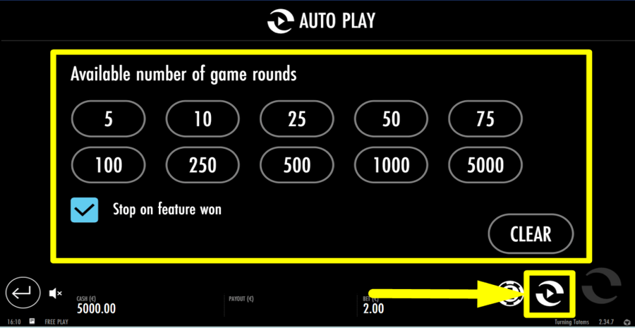 Turning Totems Autoplay Feature