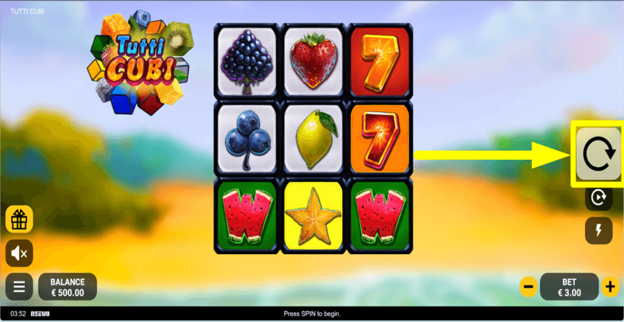 Tutti Cubi Spin Button