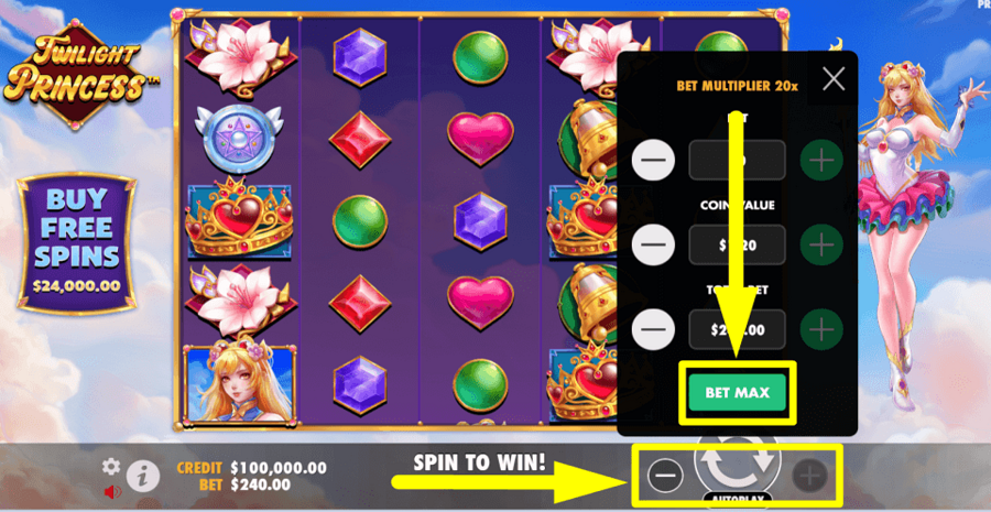 Twilight Princess Bet Max Button