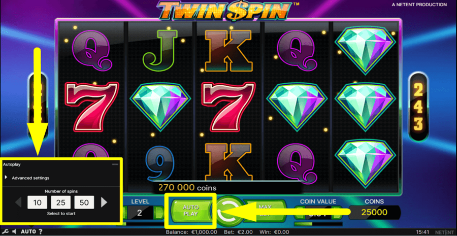 Twin Spin Autoplay Feature