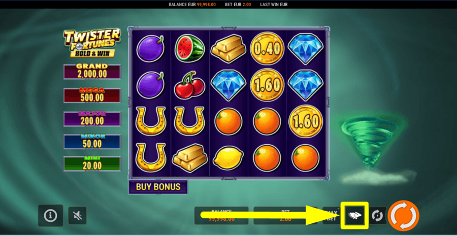 Twister Fortunes Hold And Win Turbo Feature