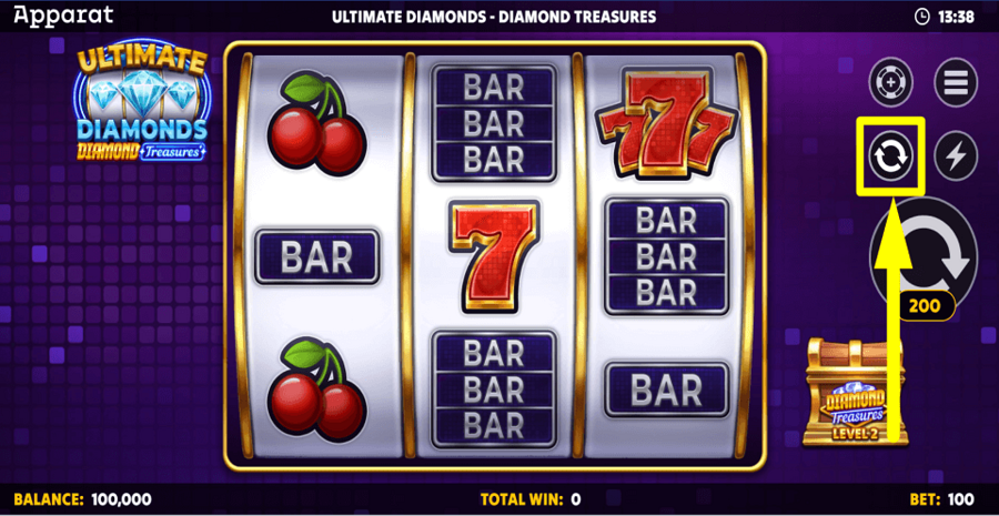 Ultimate Diamonds Diamond Treasures Autoplay Feature