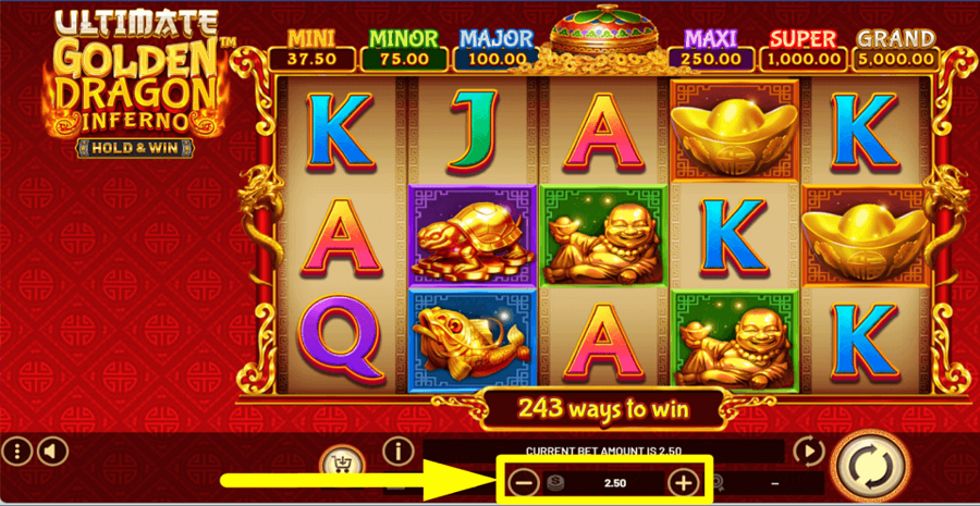 Ultimate Golden Dragon Inferno Hold And Win Bet Value