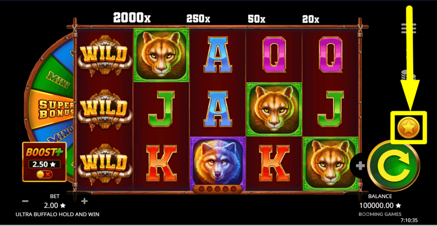 Ultra Buffalo Hold And Win Buy Feature