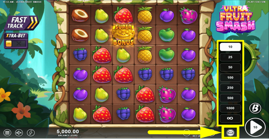 Ultra Fruit Smash Autoplay Feature