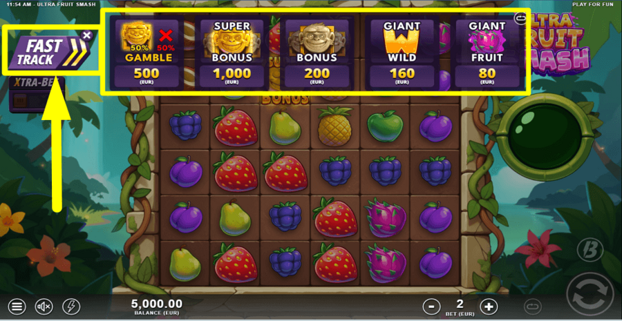 Ultra Fruit Smash Buy Feature