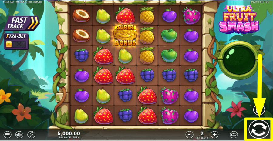 Ultra Fruit Smash Spin Button