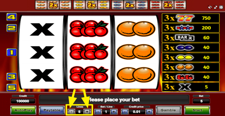 Ultra Hot Adjust Bet Lines