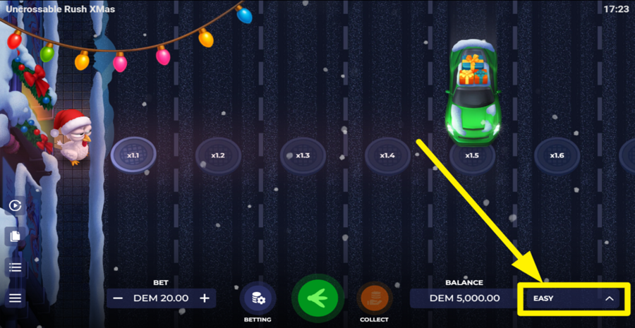 Uncrossable Rush Xmas Adjust Difficulty