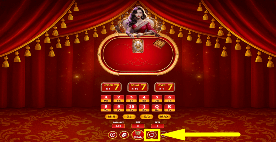 Under 7 Over 7 Rebet Button