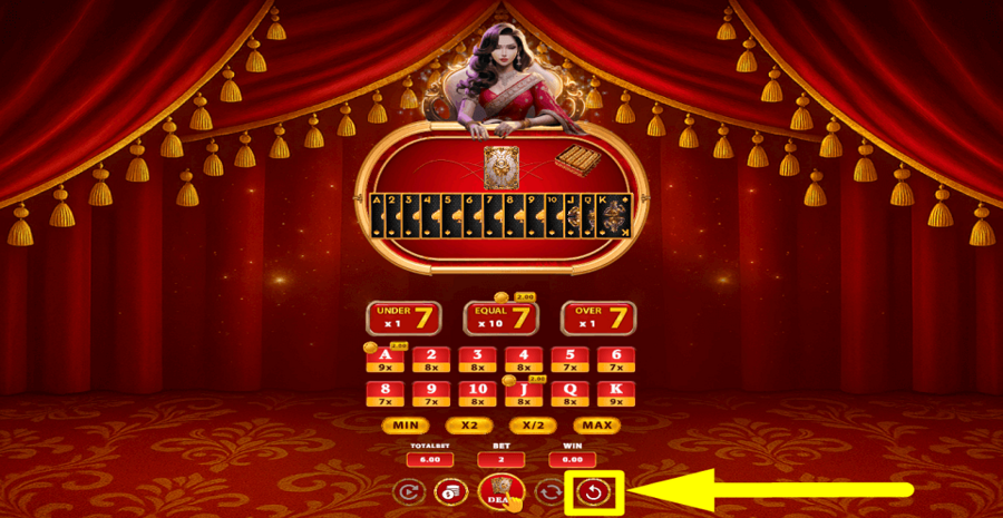 Under 7 Over 7 Undo Button