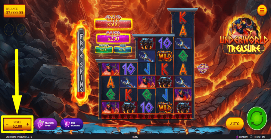 Underworld Treasure Bet Value