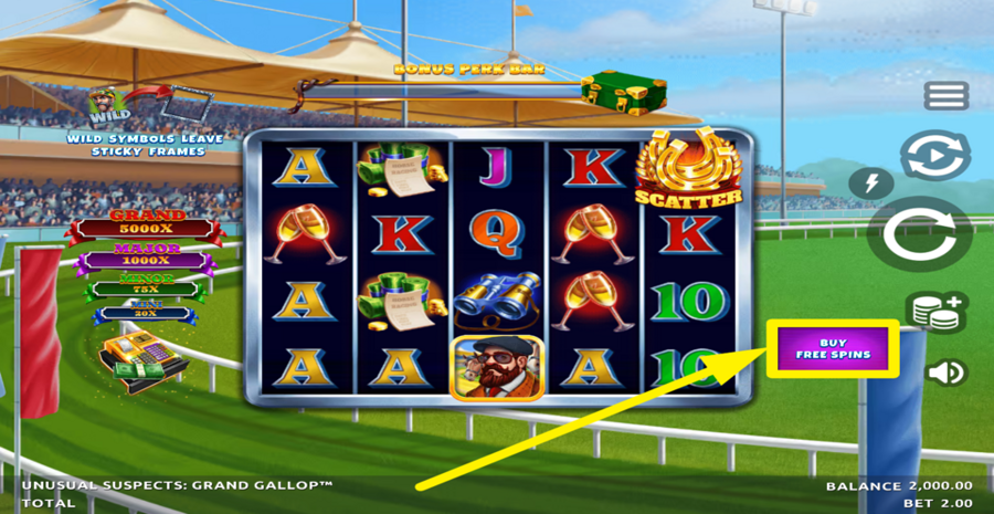 Unusual Suspects Grand Gallop Buy Bonus