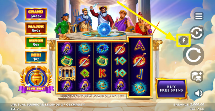 Unusual Suspects Legends Of Olympus Turbo