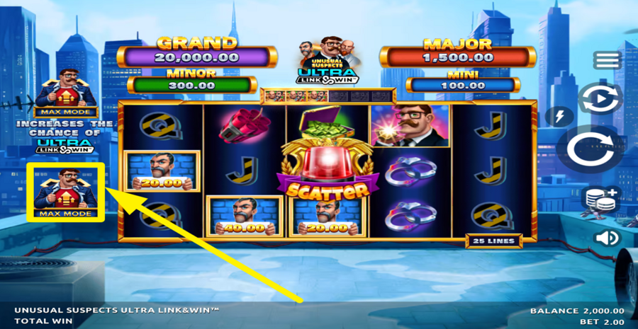 Unusual Suspects Ultra Link And Win Max Mode
