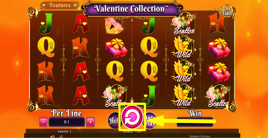 Valentine Collection 20 Lines Spin Button