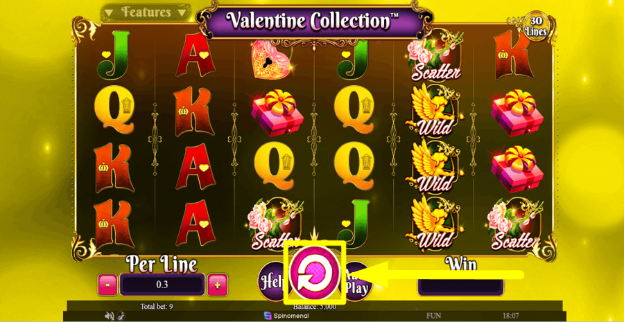 Valentine Collection 30 Lines Spin Button