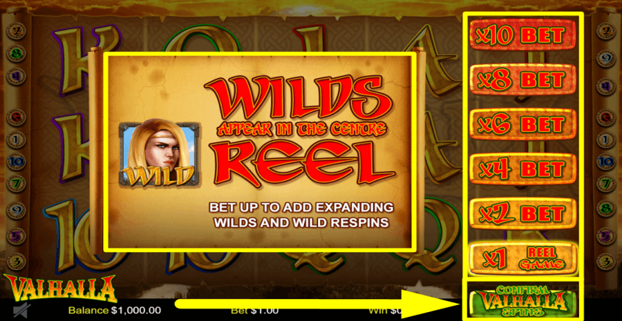 Valhalla Valhalla Spins Feature
