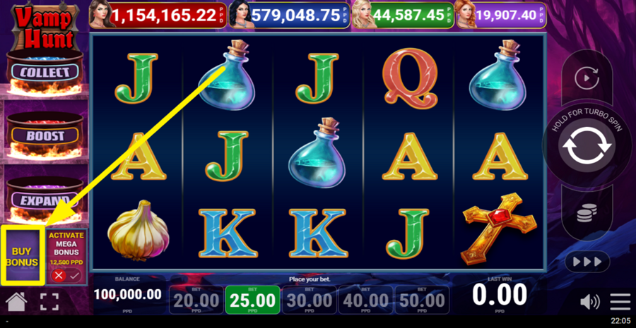 Vamp Hunt Buy Bonus