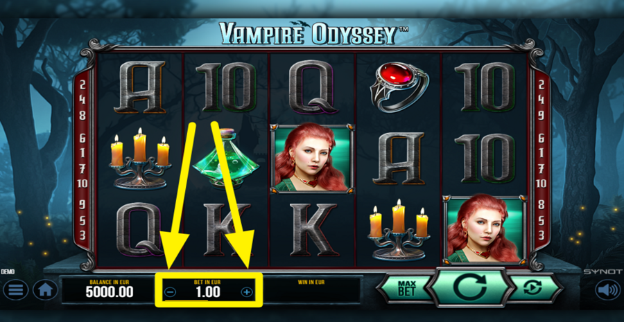 Vampire Odyssey Adjust Bet
