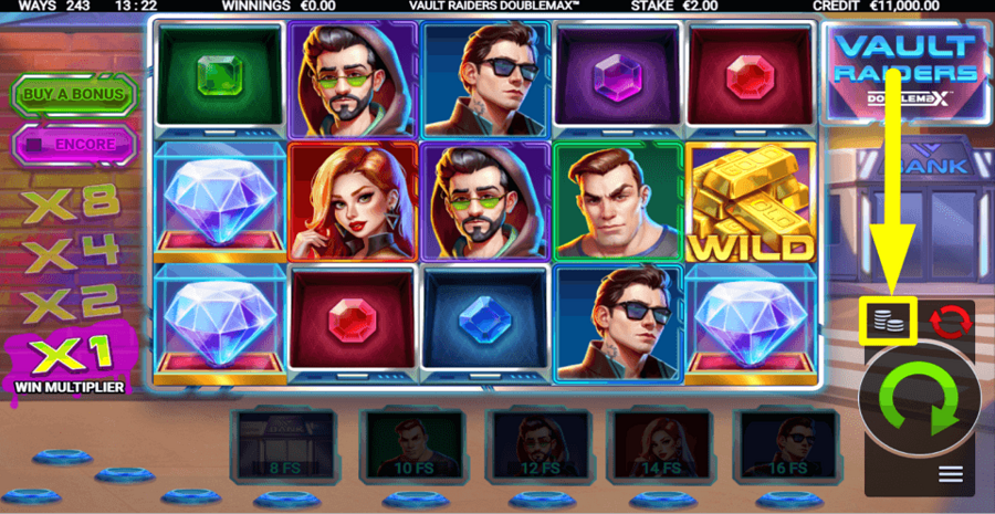 Vault Raiders Doublemax Bet Value