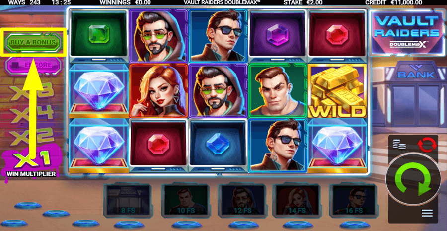 Vault Raiders Doublemax Buy Feature