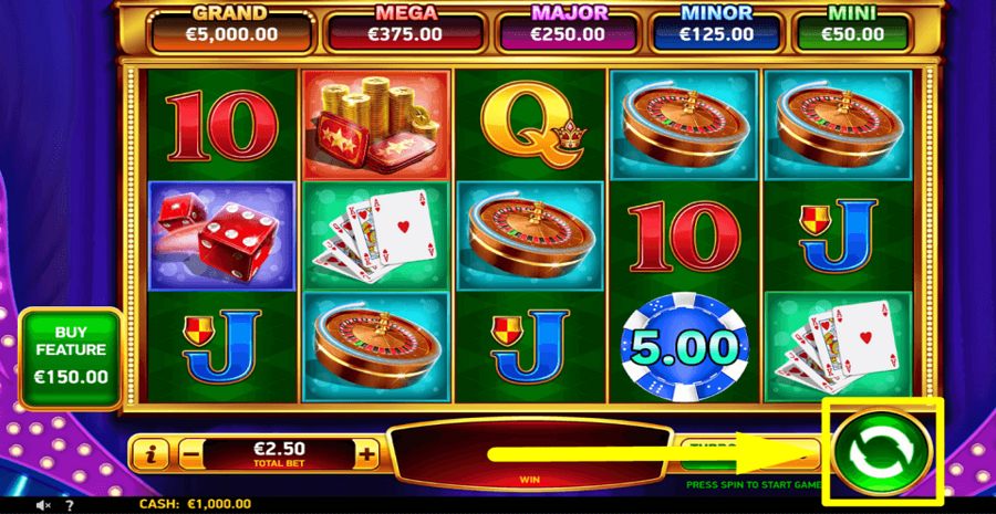 Vegas No Limit Wins Se Spin Button